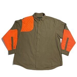 Kevins Plantation Shooting Shirt Mens XXL 2XL Right Patch Padded Cotton Long Slv